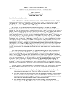 Noble - PROXY STATEMENT AND PROSPECTUS